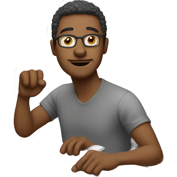 man doing themodynamics homework emoji
