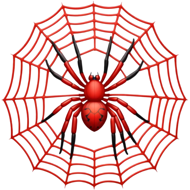 red cartoon spider web emoji