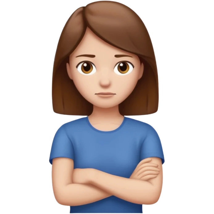 Pouting emoji arms crossed emoji