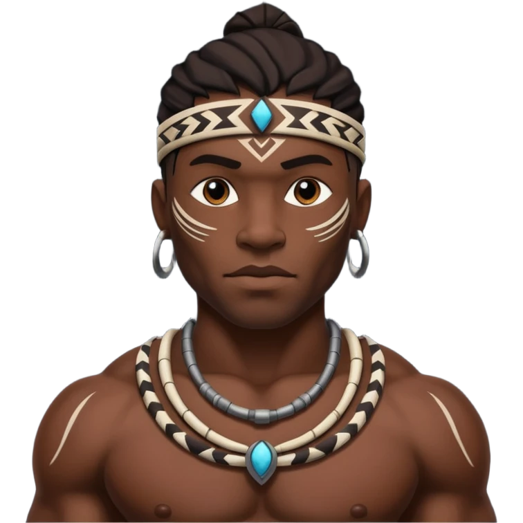 tribal black man emoji