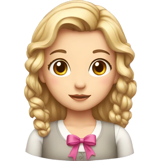 girl with a bow emoji