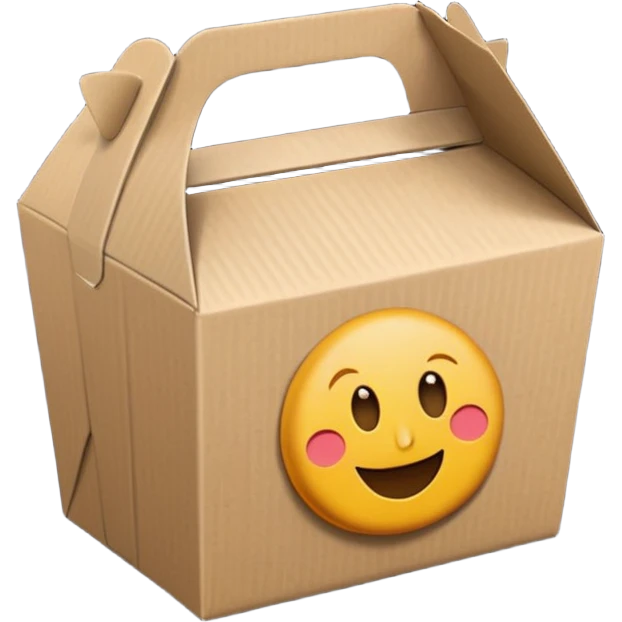 Takeaway Food Box black  emoji