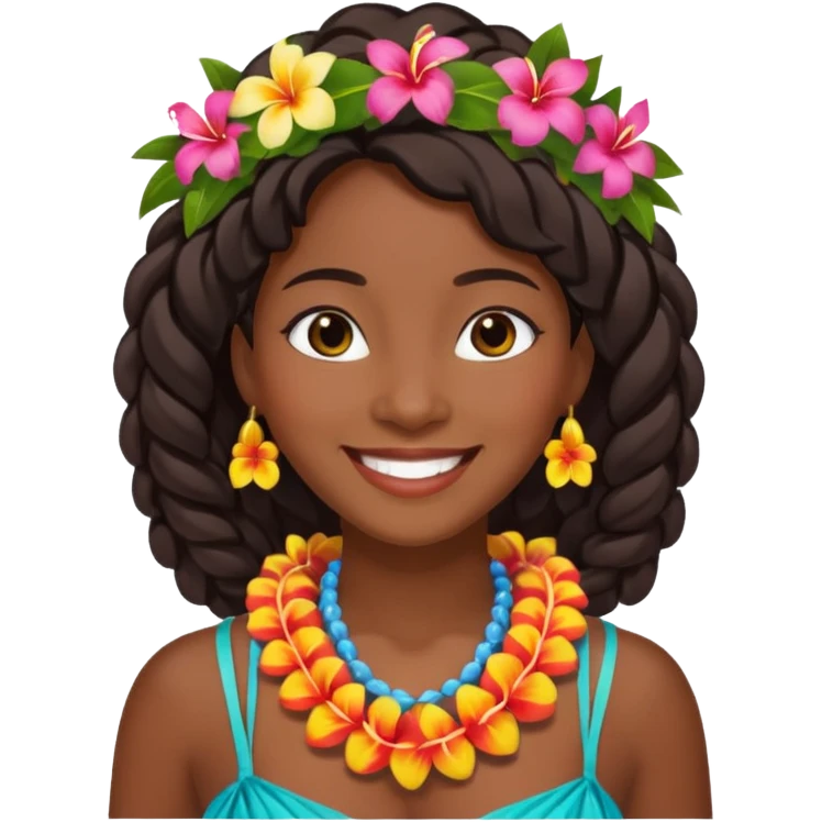 hawaian black woman emoji
