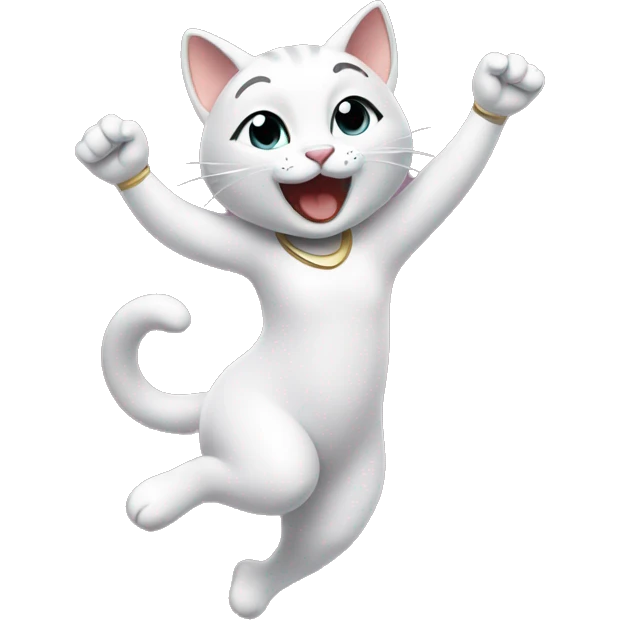 happy lady cat dancing emoji