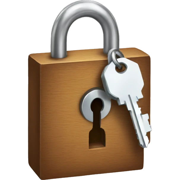 A lock with a key in it emoji