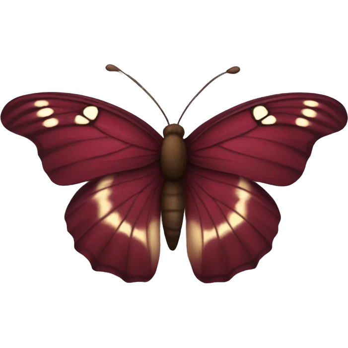Burgundy butterfly emoji