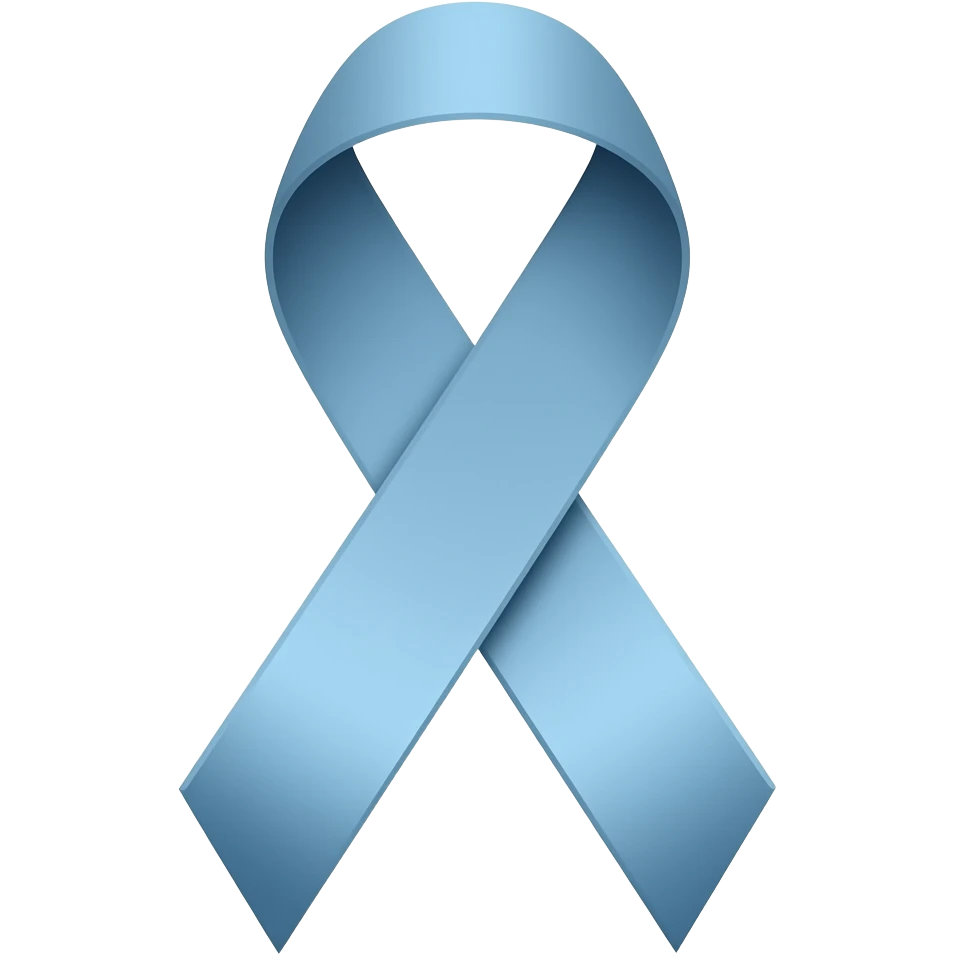 Blue teal pink cancer ribbon emoji