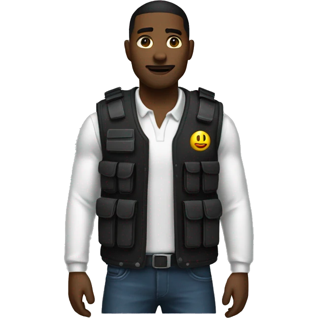 blackbulletproof vest emoji