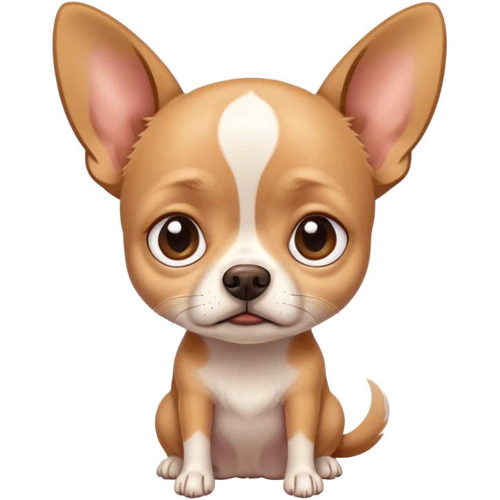 sad Chihuahua with droopy ears and big teary eyes emoji