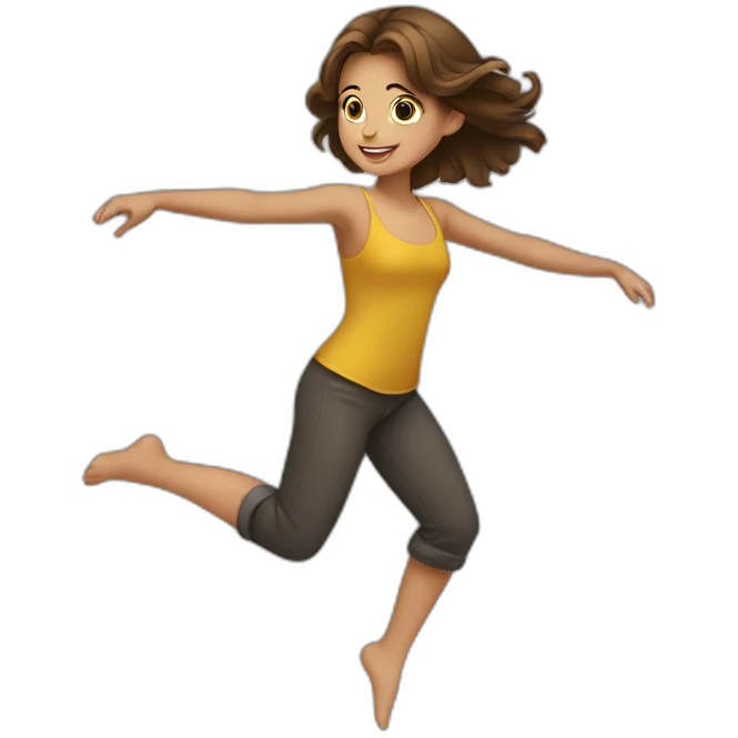 brown haired dancing girll emoji