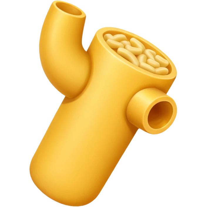 one piece of elbow macaroni emoji
