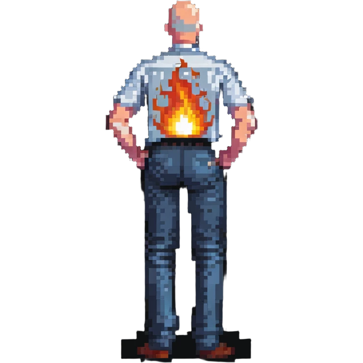 Jeff Bezos with his butt on fire emoji