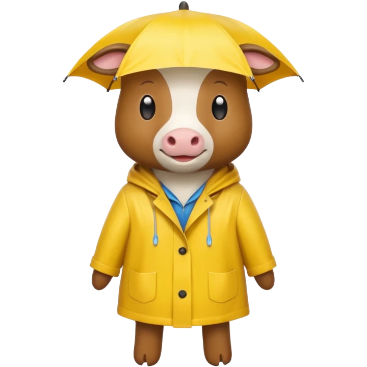Raincoat Farm Animal emoji