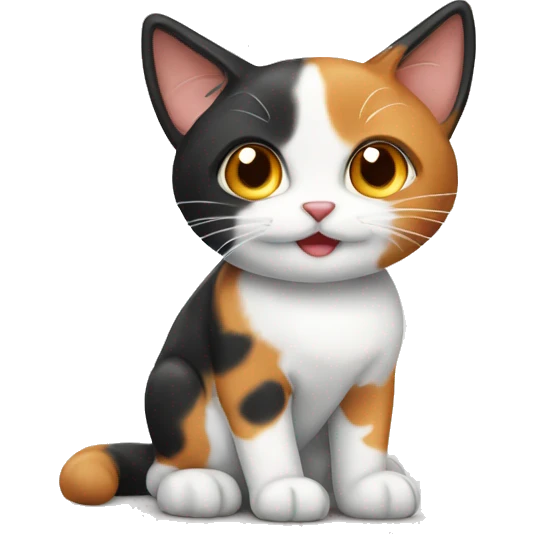 Cute calico cat emoji