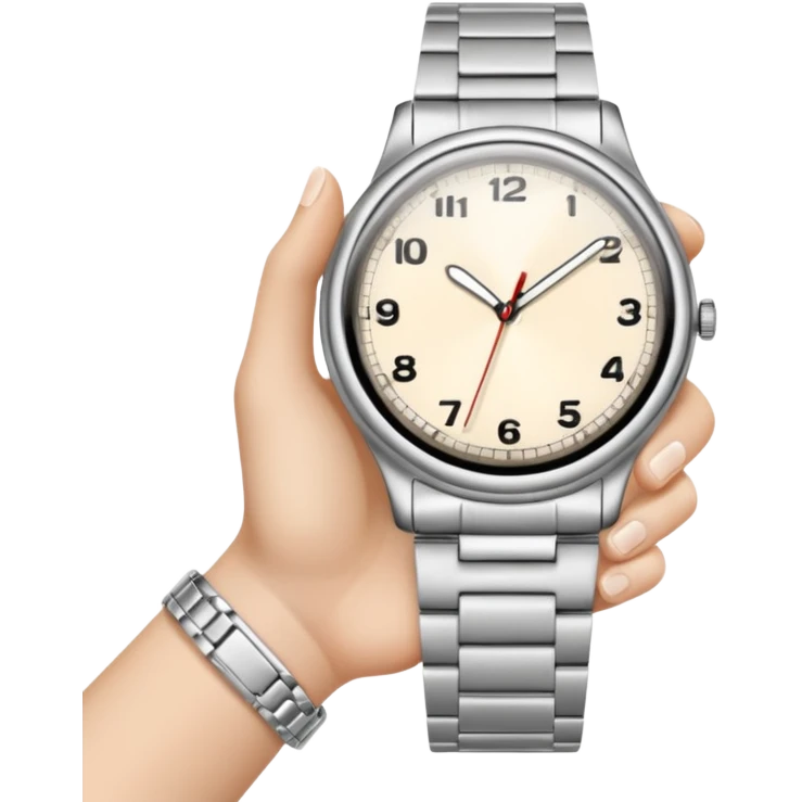 A hand with a watch emoji