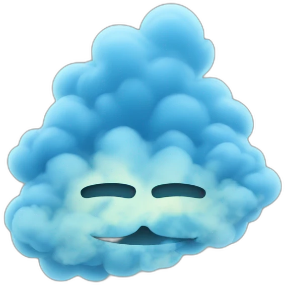 sky blue smoke emoji