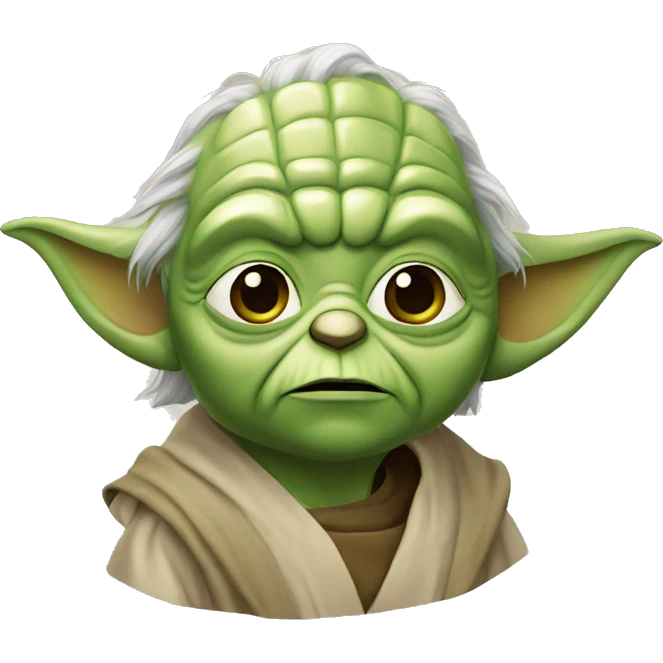 Yoda avec une barbe  emoji
