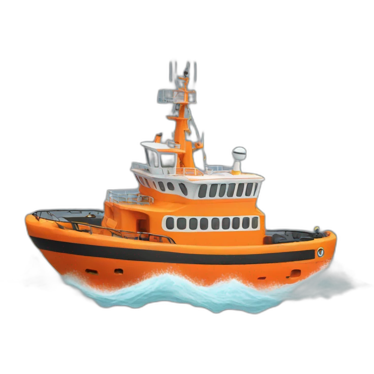 orange rescue ship emoji
