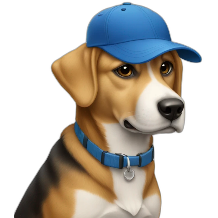 chien avec une casquette emoji