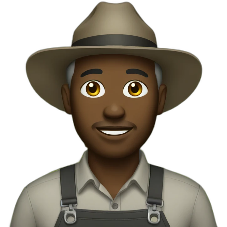 Black farmer emoji