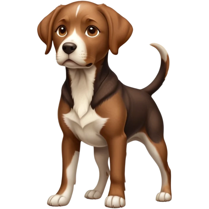 highly detailed brown Lab with calico spotting, anatomically correct, realistic shading and texture emoji
