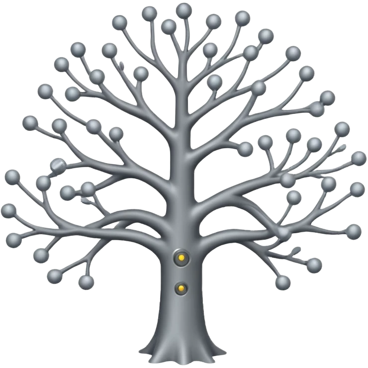 tree with eeg electrodes for branches emoji