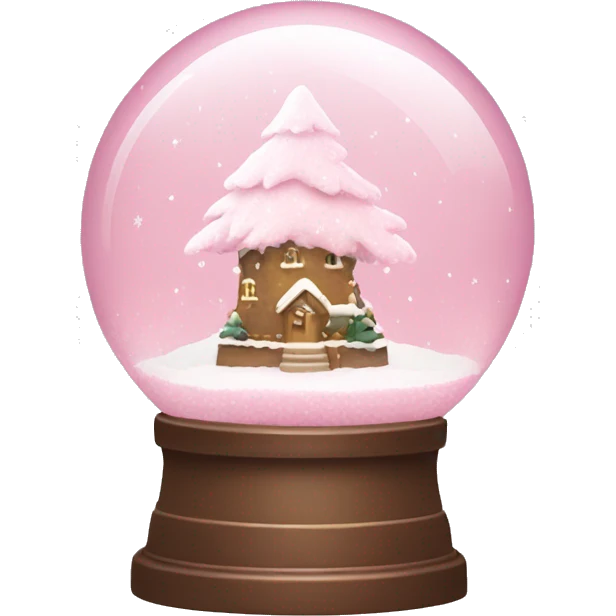 Pastel pink snow globe emoji