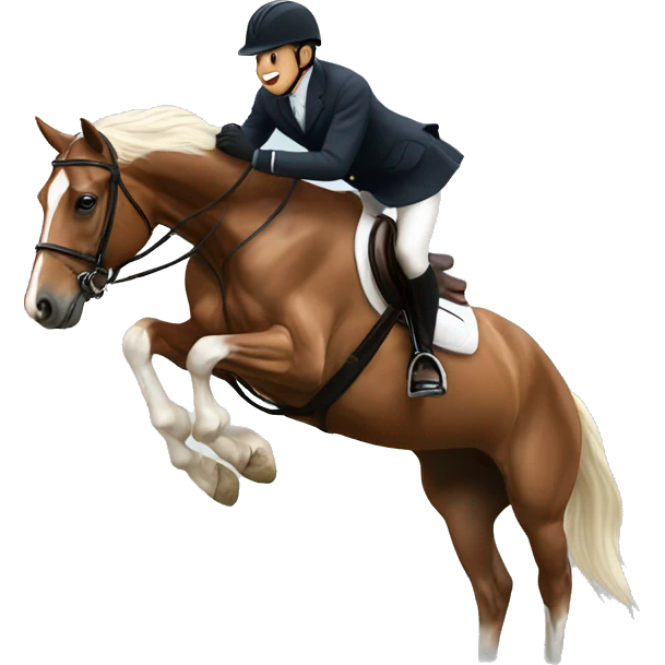 English jumping horse  emoji