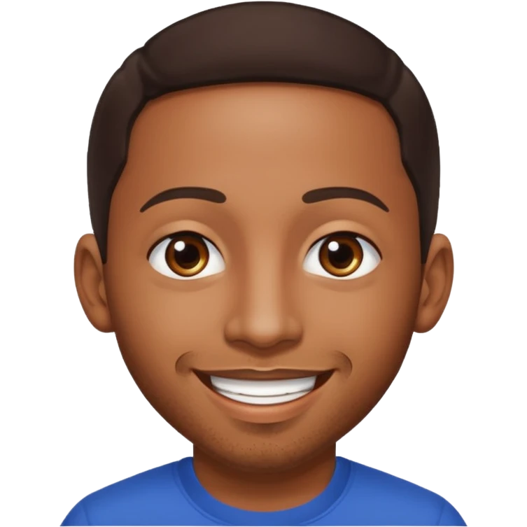 Ludacris with dark brown hair emoji