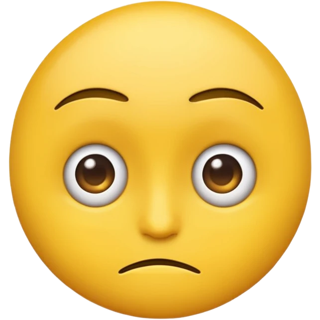 A emoji turned to the side looking to its side giving a side eye that looks mean emoji
