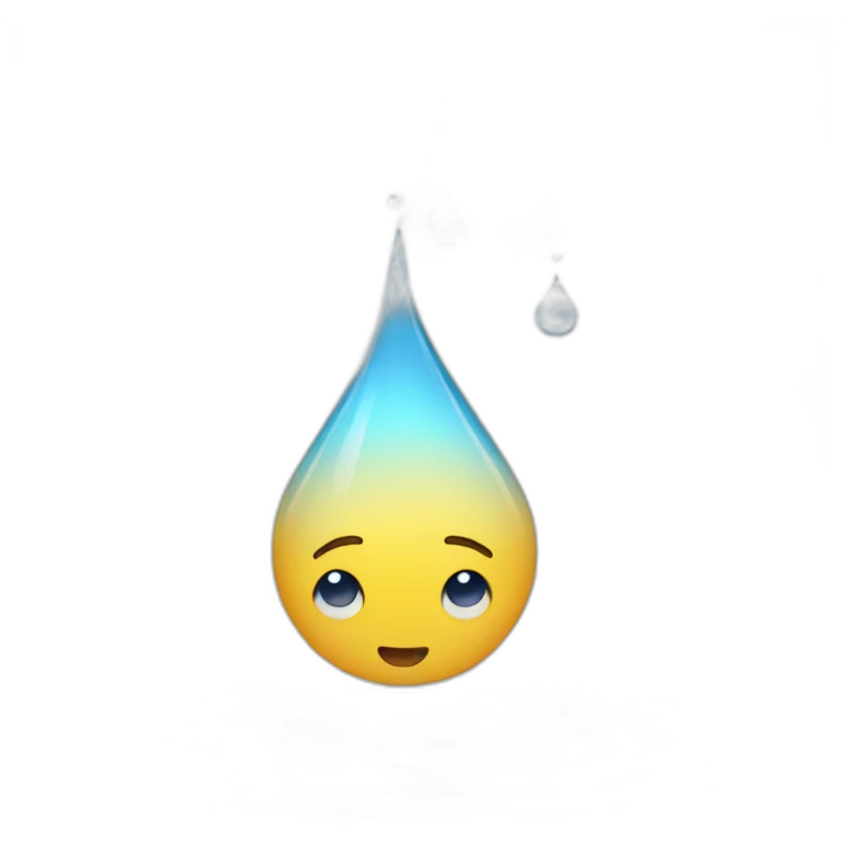 drop creates circular water waves emoji