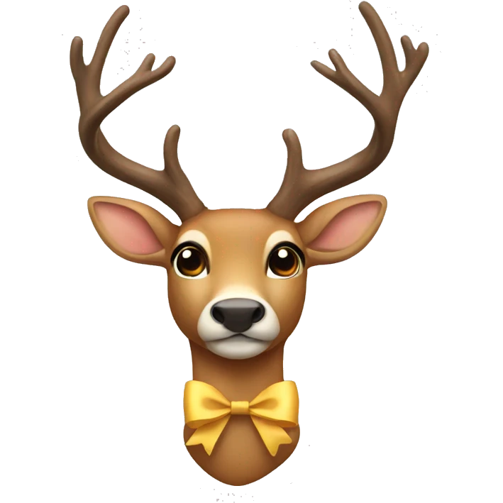 Deer with bow emoji