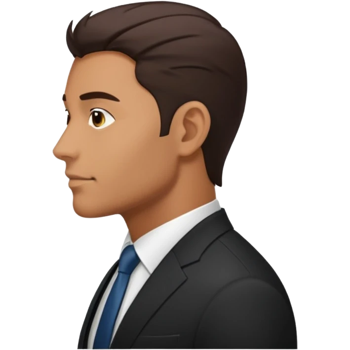 A service provider business man view side profile  emoji
