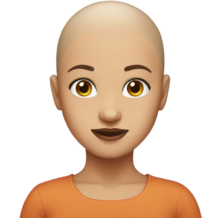 Girl bald emoji