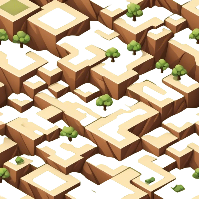 isometric rugged terrain tile emoji