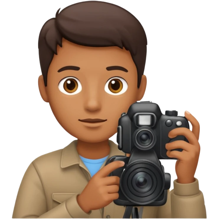 Create a photographer in a photography lesson emoji