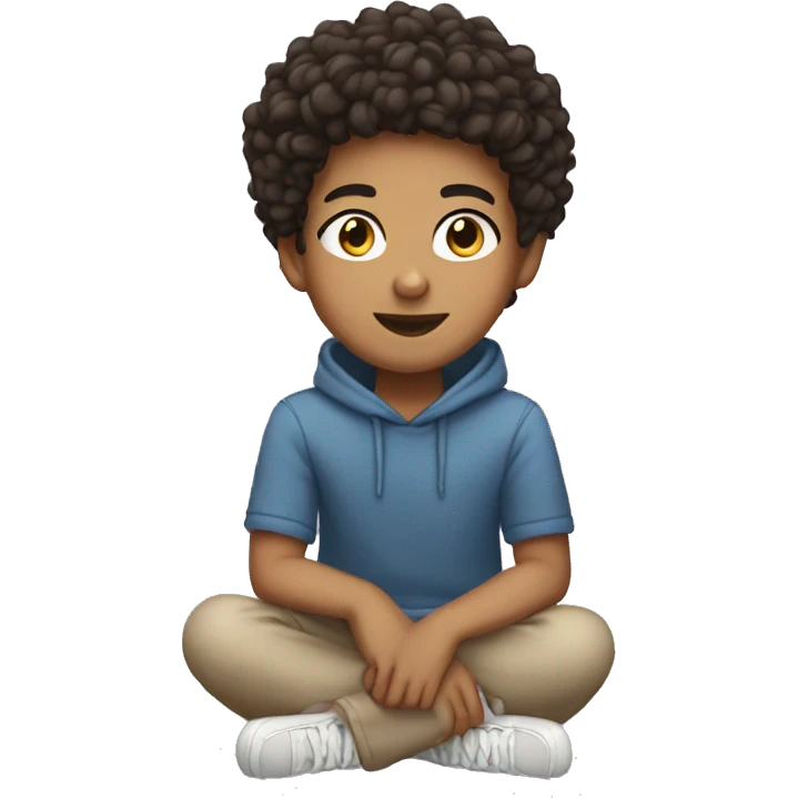 lightskin teen sitting down  emoji