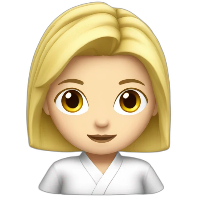 blonde karate girl emoji