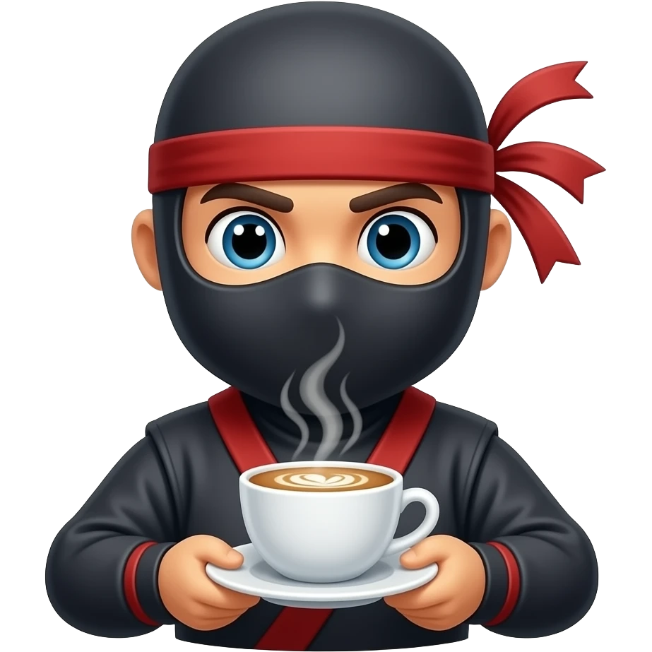 cappuccino + ninja emoji
