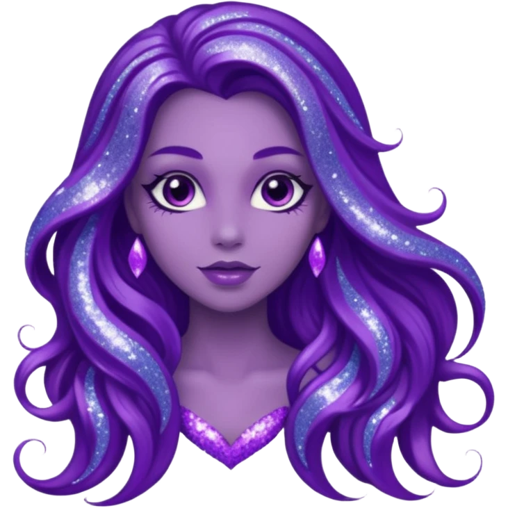 glitter purple siren emoji