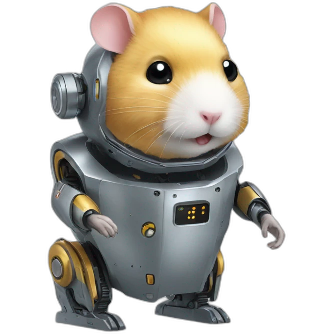 hamster in a robot emoji