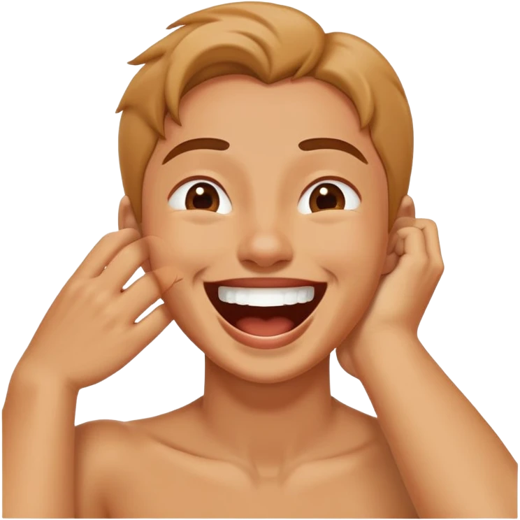 person grabbing neck laughing  emoji