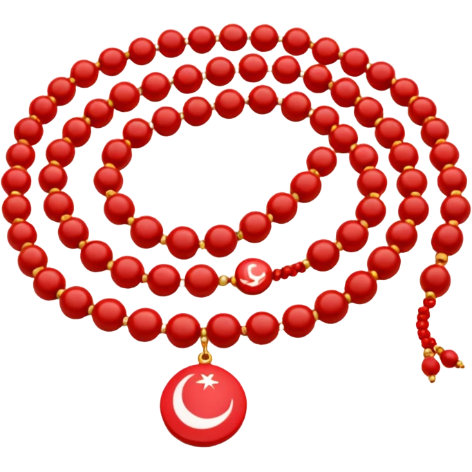 islam prayer bead in the color red emoji