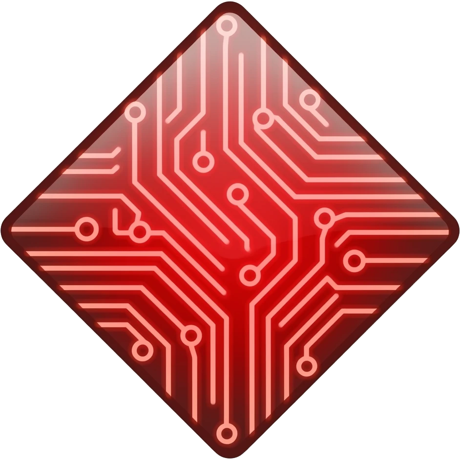 cyberpunk data shard red diamond shaped emoji