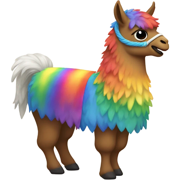 Rainbow llamas playing dnd emoji