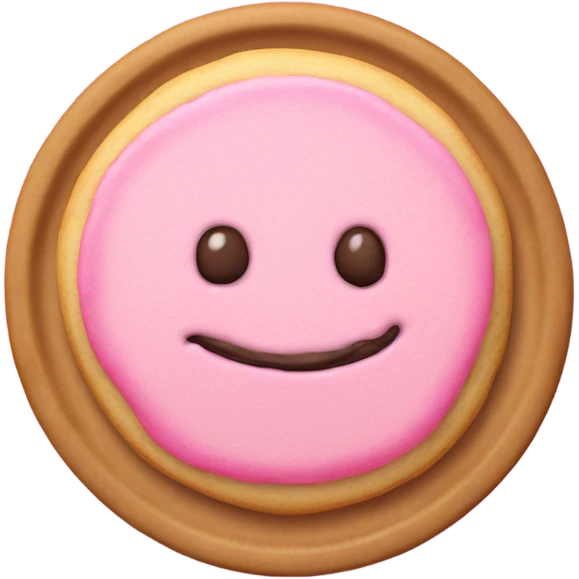 pink sugar cookies on a plate emoji