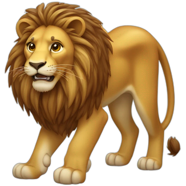 Lion avec une cicatrice emoji
