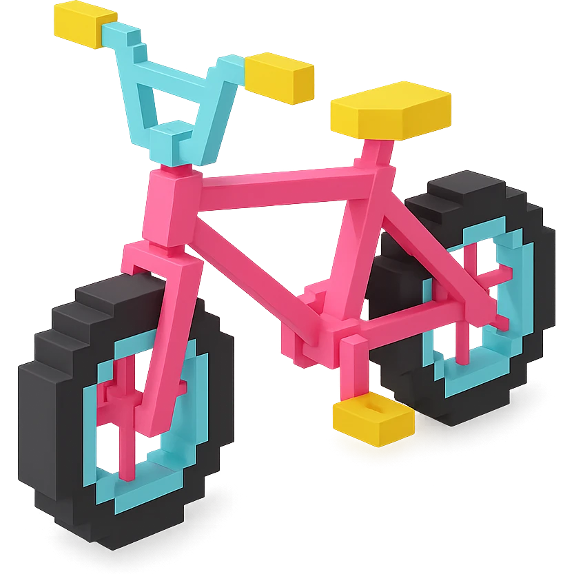 розовый велосипед BMX, no background emoji