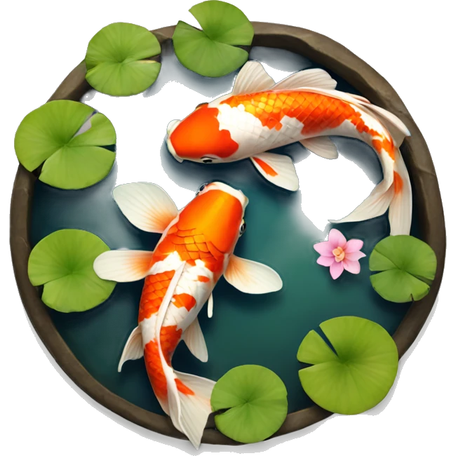 koi pond realistic  emoji
