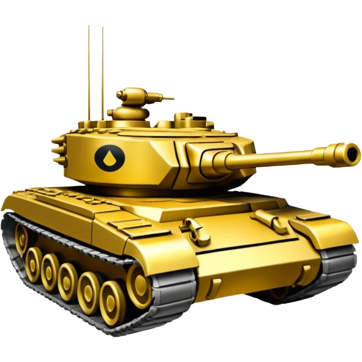 A glitch style tank emoji